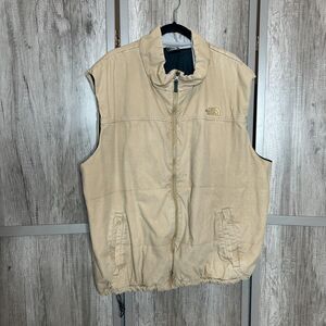 The North Face 2XL Canvas Chore Vest Tan Barn Work Insulated Full zip XXL